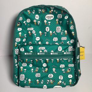 Lesportsac Peanuts Snoopy Route Backpack Green